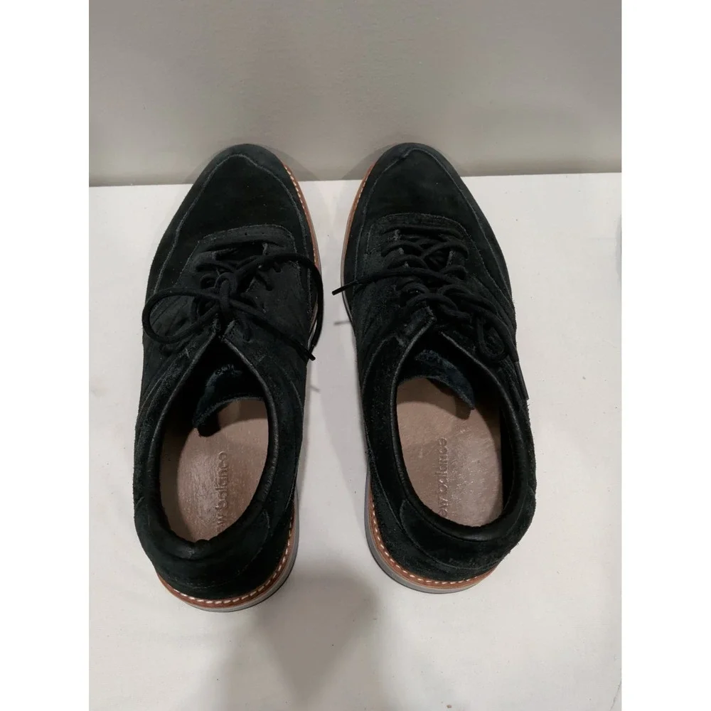 New Balance 1100 Mens Size 12 Black Suede Oxford Walking Comfort Shoes MD1100BK